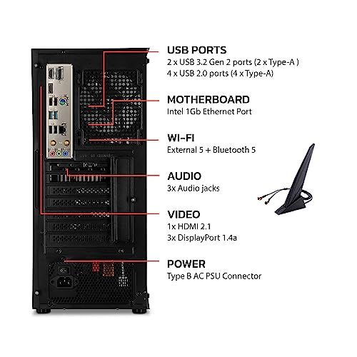 YEYIAN Yumi Gaming PC - Intel Core i5, GeForce RTX 4060, 1TB NVMe SSD