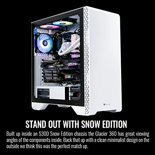 Thermaltake Glacier 360 Liquid-Cooled Gaming PC, Wifi