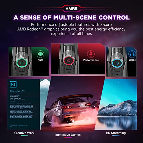 Kamrui Ryzen Mini Gaming PC WiFi6/BT5.2-UHD/RGB Lights