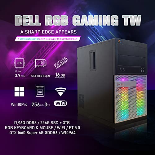 Dell RGB Gaming Desktop PC, Intel I7, GeForce - WiFi
