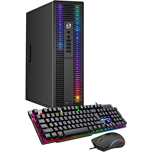 HP ProDesk Desktop Computer RGB Lights Intel i5 8GB RAM WiFi