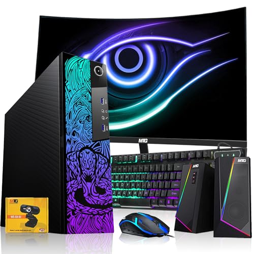 TechMagnet M83 Cobra Desktop - Intel i7 | 16GB DDR4 | 512GB SSD | 24" Curved Monitor | Win 10 Pro