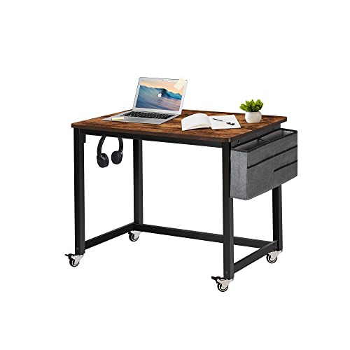 Mobile Writing Desk with Wheels for Home Office