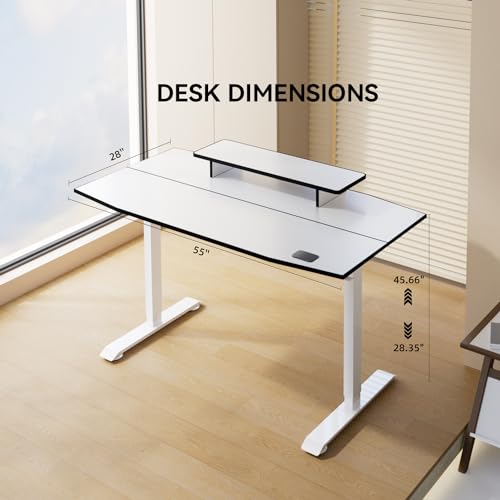 Electric Height Adjustable Standing Desk for Home Office