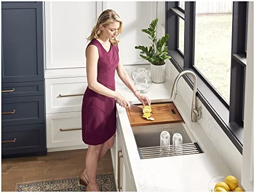 30" Workstation Ledge Undermount Stainless Steel Kitchen Sink