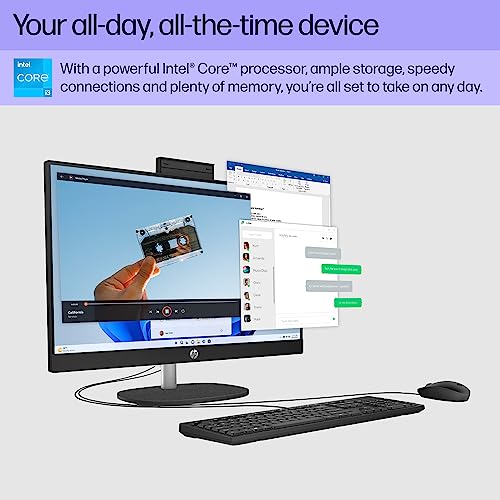 HP 23.8" All-in-One Desktop PC, FHD Display, i3-N300