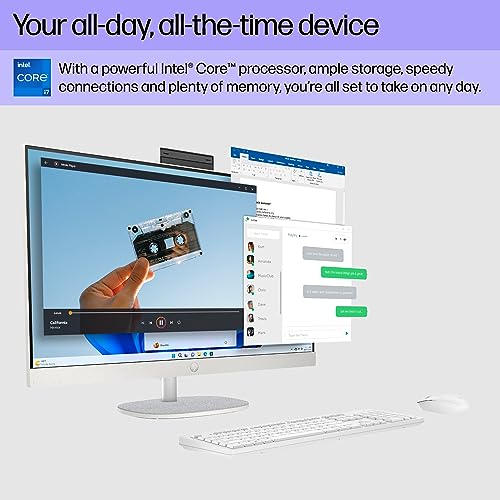 HP 27" All-in-One Desktop PC, FHD Display, Intel i7