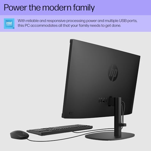 HP 22" All-in-One Desktop PC, Intel N200, 8GB RAM