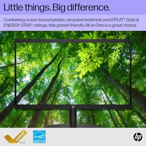 HP 22" All-in-One Desktop PC, Intel N200, 8GB RAM