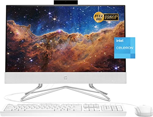 HP 2022 All-in-One Desktop, 21.5" FHD, Intel Celeron