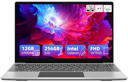 14" Laptop, 12GB RAM 256GB SSD, Windows 11, WiFi