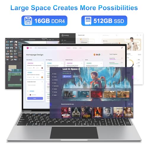 16-inch Alder Lake-N100 Laptop with Quad-Core CPU
