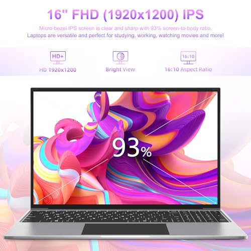 16-inch Alder Lake-N100 Laptop with Quad-Core CPU