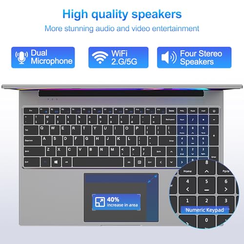 16-inch Alder Lake-N100 Laptop with Quad-Core CPU