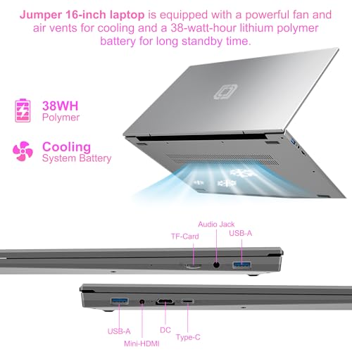 16-inch Alder Lake-N100 Laptop with Quad-Core CPU