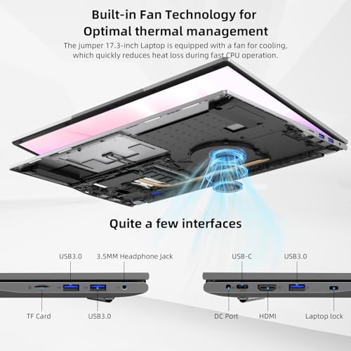 17.3" FHD IPS Laptop Computer, 24GB RAM, 512GB Storage