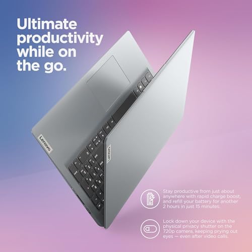 Lenovo IdeaPad 1 Student Laptop, Intel Dual Core, 12GB RAM, 512GB + 128GB, 15.6" FHD, Windows 11, Wi-Fi 6