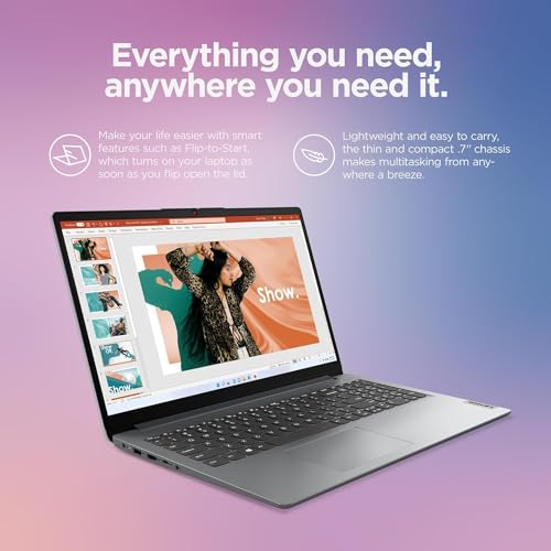 Lenovo IdeaPad 1 Student Laptop, Intel Dual Core, 12GB RAM, 512GB + 128GB, 15.6" FHD, Windows 11, Wi-Fi 6