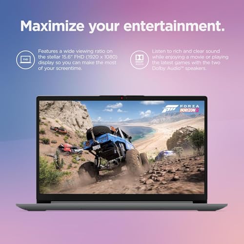 Lenovo IdeaPad 1 Student Laptop, Intel Dual Core, 12GB RAM, 512GB + 128GB, 15.6" FHD, Windows 11, Wi-Fi 6