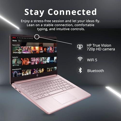 HP 2022 Stream 14" HD Laptop, Pink, Win 11