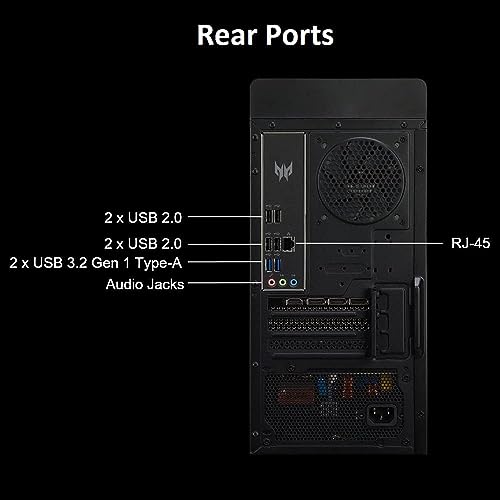 Acer Predator Orion 3000 Gaming Desktop | Intel Core i7-13700F | RTX 3060 | 16GB | 1TB SSD | Wi-Fi 6E