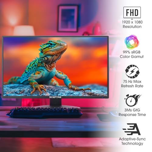 Sceptre 22" 75Hz 1080P LED Monitor 99% sRGB - HDMI/VGA