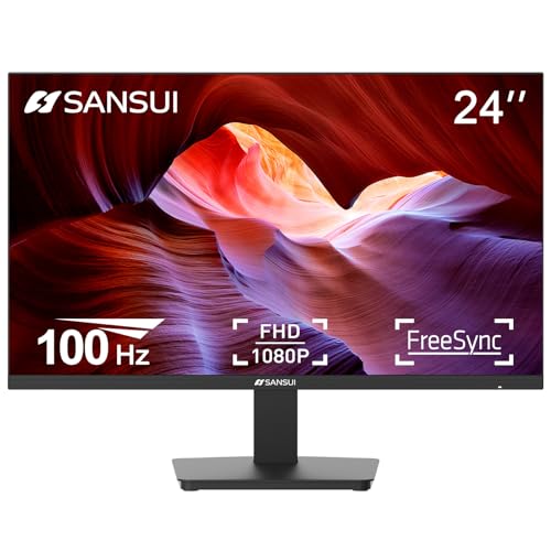 SANSUI 24" Ultra-Slim FHD Monitor with VESA