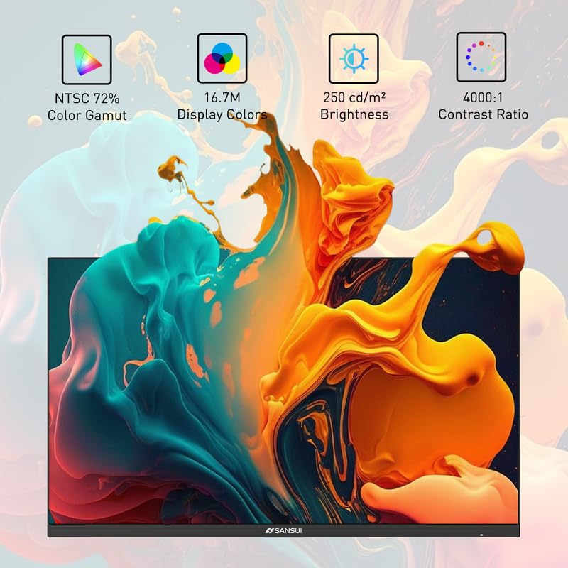 SANSUI 24" Ultra-Slim FHD Monitor with VESA