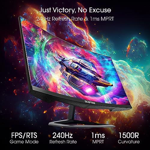Sceptre 24.5" Curved Gaming Monitor 240Hz 1080p DisplayPort HDMI