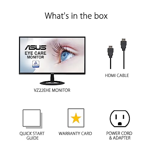 ASUS 22" Full HD Eye Care Monitor - IPS, 75Hz, 1ms, HDMI/VGA