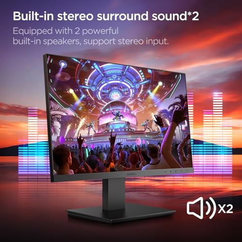 KOORUI 24" Gaming Monitor FHD 100Hz, Built-in Speakers