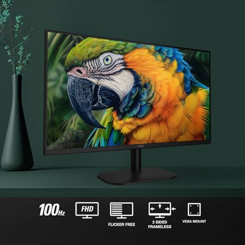 AOC 24" Frameless IPS Monitor, FHD 100Hz, HDMI/VGA