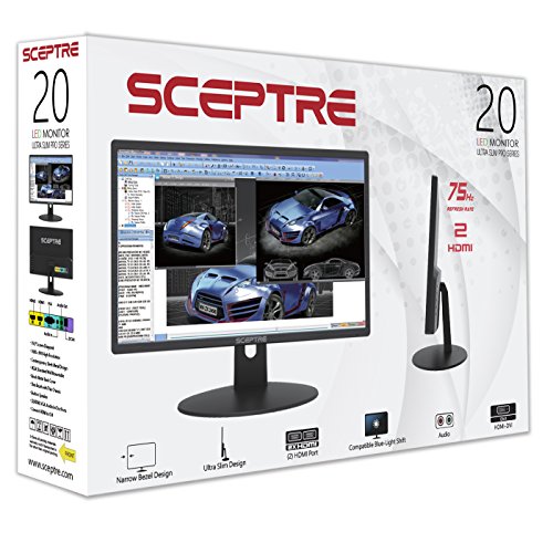 Sceptre 20" 1600x900 75Hz Ultra Thin LED Monitor