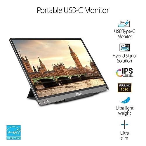 ASUS ZenScreen 15.6” 1080p USB Monitor - IPS