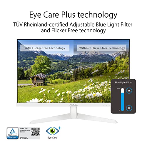 ASUS 23.8” 1080P Monitor - White, Full HD