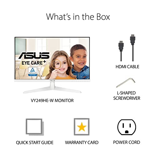 ASUS 23.8” 1080P Monitor - White, Full HD