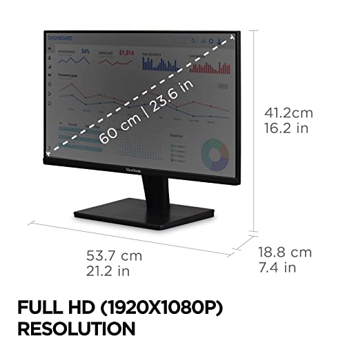 ViewSonic VS2447M 24" 1080p Monitor for Gaming/Home Office