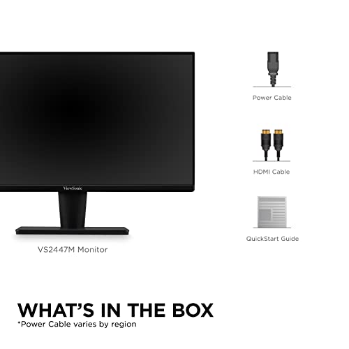 ViewSonic VS2447M 24" 1080p Monitor for Gaming/Home Office