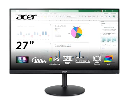 Acer 27" FHD Zero Frame Home Office Monitor