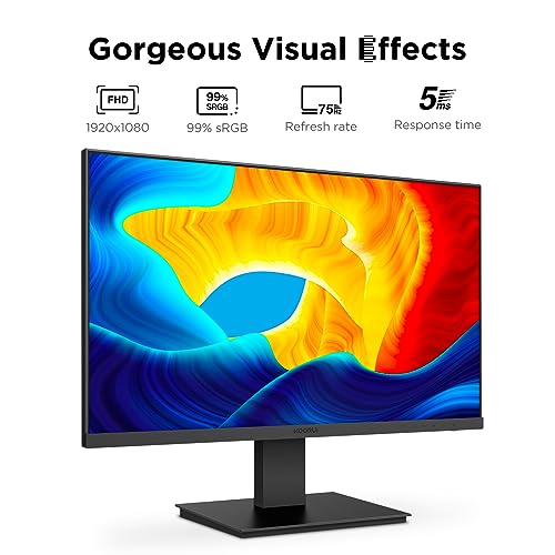 KOORUI 24" FHD 75Hz Monitor with HDMI/VGA/VESA