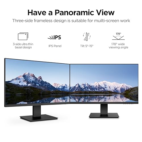 KOORUI 24" FHD 75Hz Monitor with HDMI/VGA/VESA