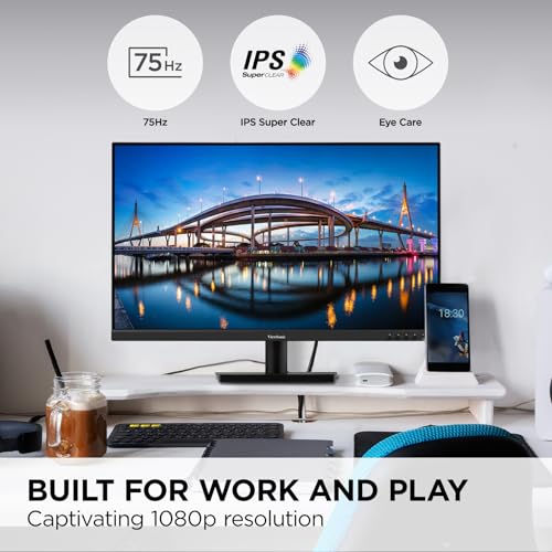 ViewSonic VA3209M 32" IPS HD Monitor with Dual Speakers, HDMI/VGA