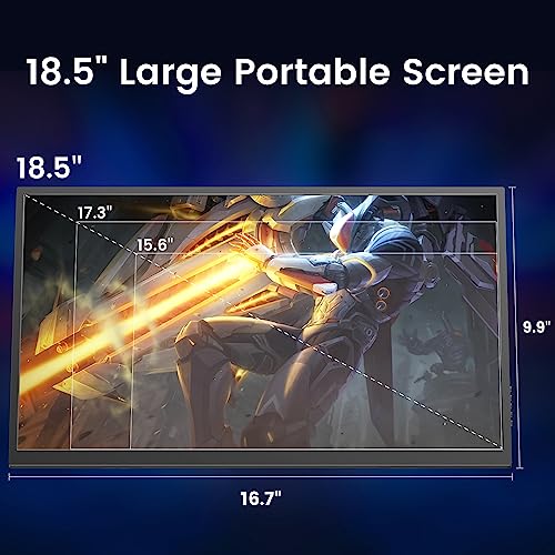 Lasitu Portable 18.5" 100Hz FHD Monitor with HDR