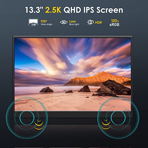 Portable 13.3" UHD Monitor for Laptop Gaming Display
