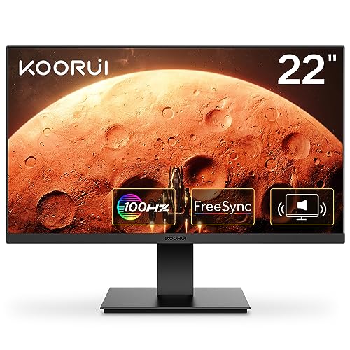 KOORUI 21.5" Gaming Monitor FHD 1080P 100HZ VA
