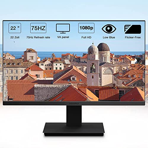 KOORUI 22" FHD 1080P Ultra Thin Bezel Monitor