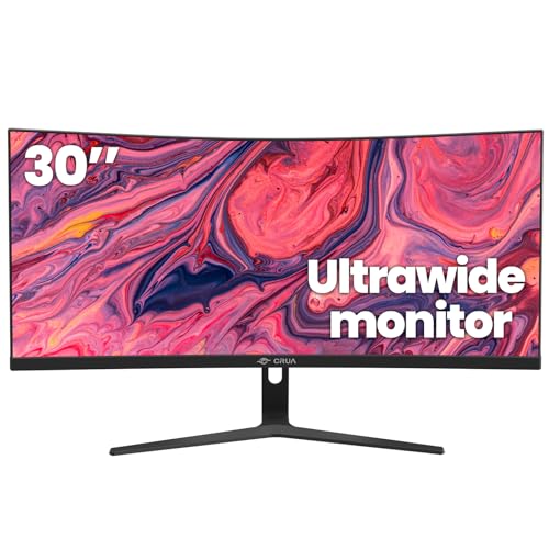 Ultrawide 30" Curved Monitor, 2560x1080P, 100HZ VESA-Black