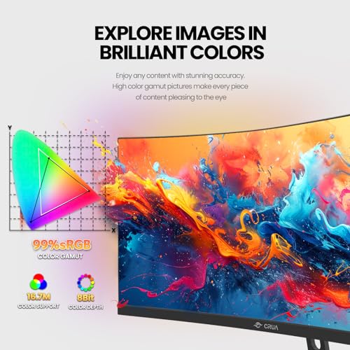 Ultrawide 30" Curved Monitor, 2560x1080P, 100HZ VESA-Black