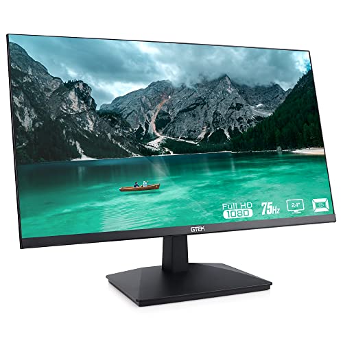 GTEK 24" 75Hz FHD Computer Monitor, Frameless Design