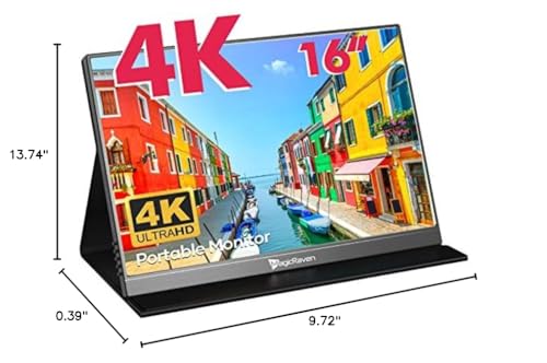 MagicRaven 4K Portable Monitor: 16" IPS Laptop Display